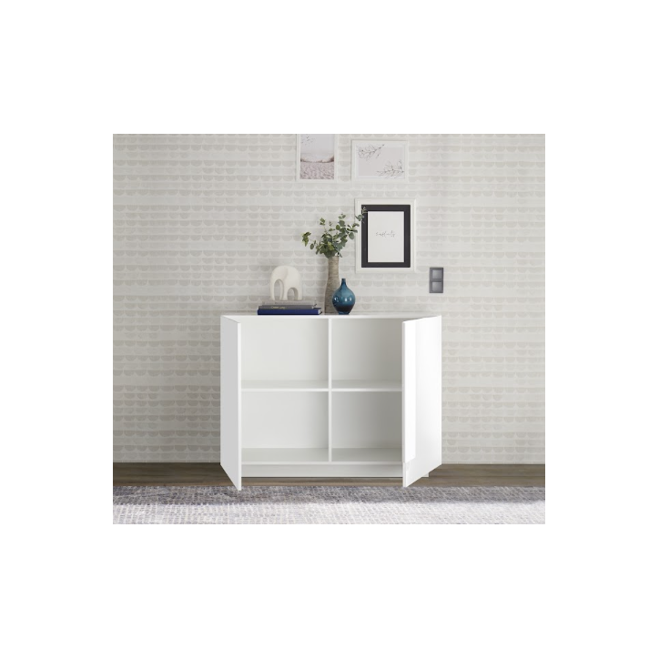 Buffet Jupiter 2 portes – Blanc brillant